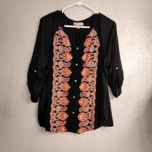 Unity World Wear Button Down Blouse. Size XL